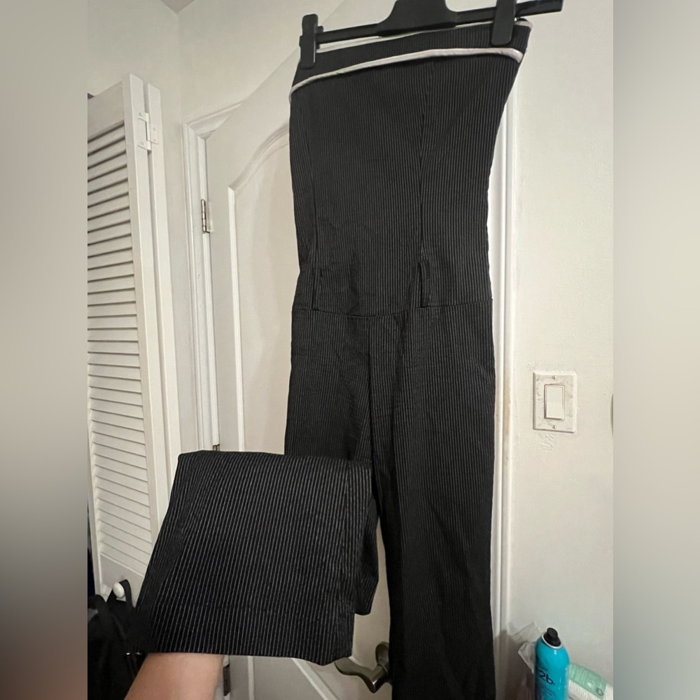 Vintage striped flared leg jumpsuit size S